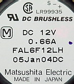 Matsushita FAL6F12LH Blower