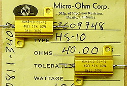 Micro-Ohm 40 Ohm, 10W, 1%, CLICK for bigger PIC!