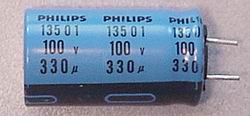 Philips 330uF/100V Radial, 105C
