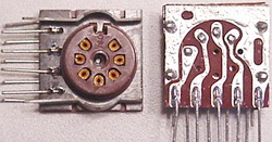7 pin PC Mtg/90 degree gold sockets