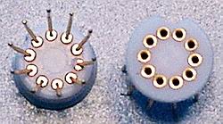 Augat 10 Pin Socket, with expanded diameter pin circle