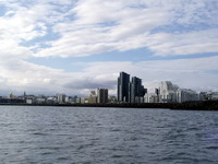 The Reykjavik skyline from the sea