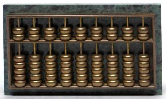 Brass and Granite Abacus 6″ x 3.5″