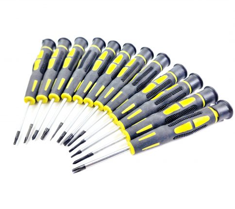 Set of 12 small screwdrivers 
