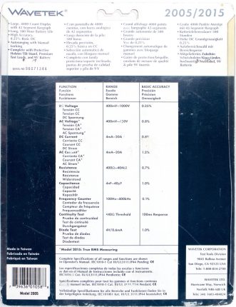Wavetek 2005-2015 Digital Multimeter