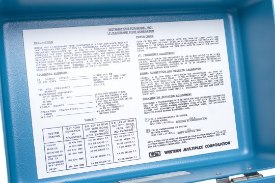 1901 I.F/Baseband Tone Generator